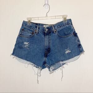 LEVI’S Distressed Denim Cutoffs S Jean Shorts
